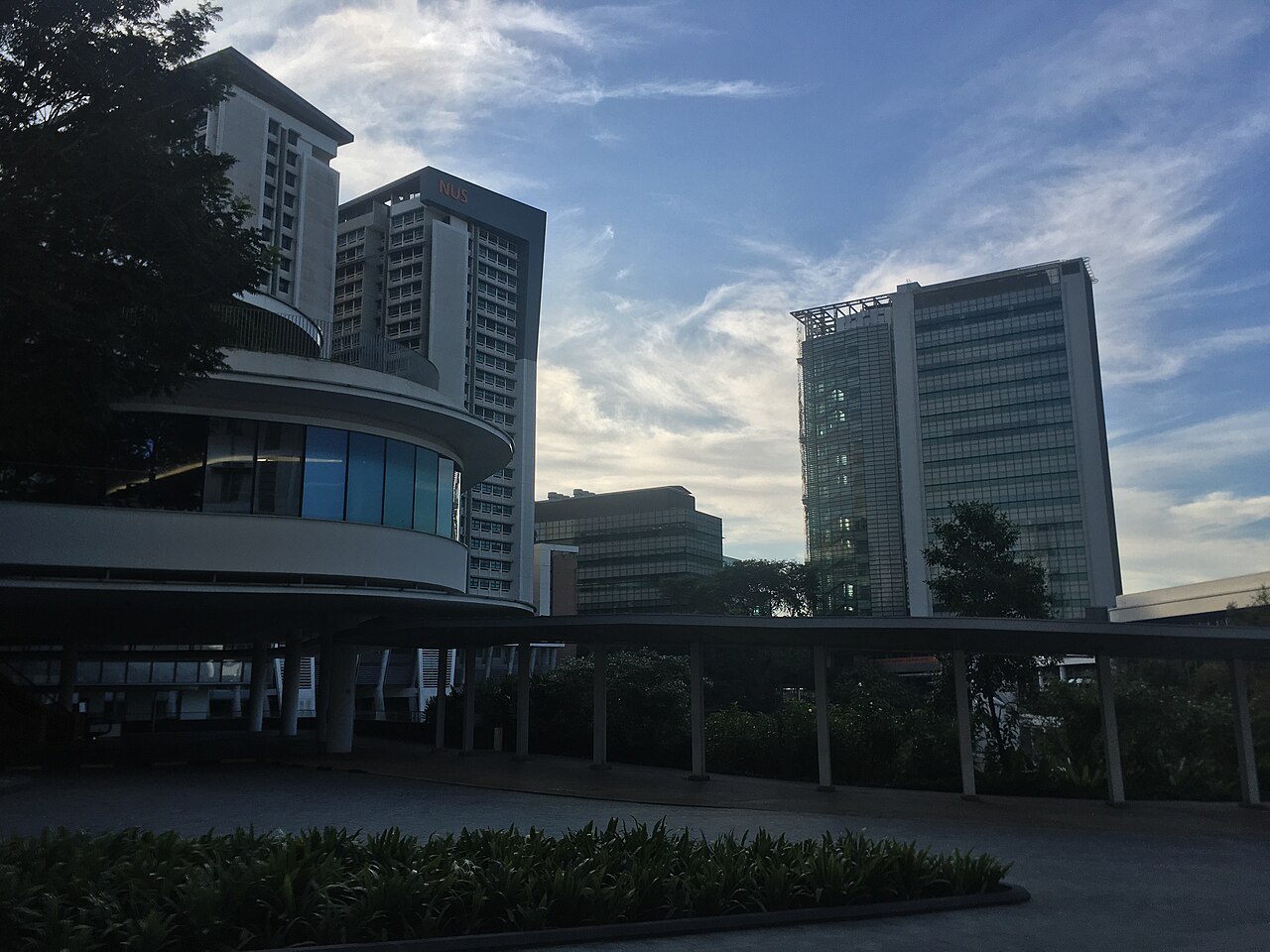National University of Singapore · University Town на рассвете, NUS